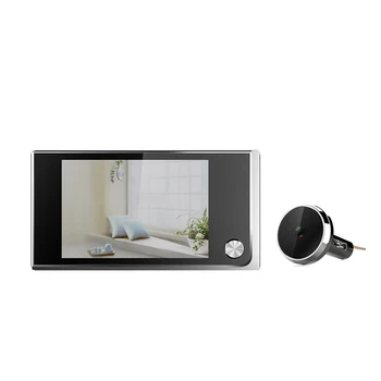 520A Mini HD Āra Skatītāju Durvju Acu 130 Grādu Skatītāju Iekštelpu Āra LCD Krāsu Ekrāns Vizuāli Video Digitālās Durvju zvans